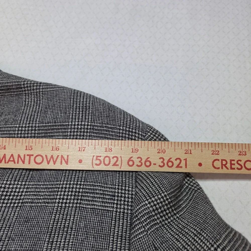 Vtg Men's Ottimo Blazer Jacket Size 43R Gray Glen Plaid Wool Sport Coat Classic